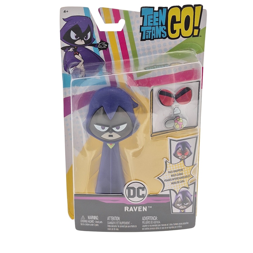 Teen Titans Go! Face Swappers Raven Figure Interchangeable DC Mattel FPD16